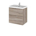 Hudson Reed Fusion Vanity Unit - Wall Hung 2 Drawer Unit with Basin - Unbeatable Bathrooms