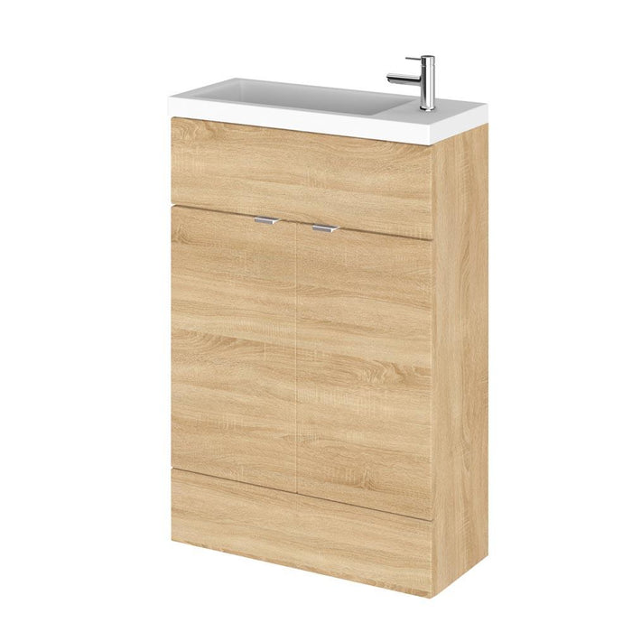 Hudson Reed Fusion Compact Vanity Unit - Floor Standing 1 & 2 Door Units with Polymarble Basin - Unbeatable Bathrooms