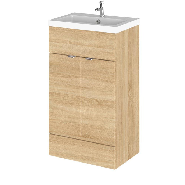 Hudson Reed Fusion Vanity Unit - Floor Standing 1 & 2 Door Units with Polymarble Basin - Unbeatable Bathrooms