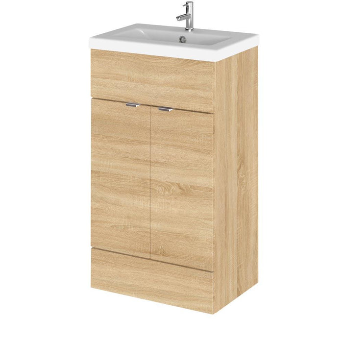 Hudson Reed Fusion Vanity Unit - Floor Standing 2 Door Unit with Basin (Full Depth) - Unbeatable Bathrooms