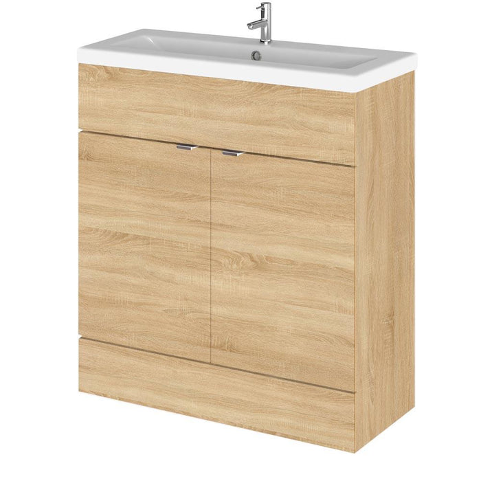 Hudson Reed Fusion Vanity Unit - Floor Standing 2 Door Unit with Basin (Full Depth) - Unbeatable Bathrooms