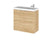 Hudson Reed Fusion 500/600mm Slimline Vanity Unit - Wall Hung 2 Door Unit with Polymarble Basin - Unbeatable Bathrooms
