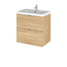 Hudson Reed Fusion Vanity Unit - Wall Hung 2 Drawer Unit with Basin - Unbeatable Bathrooms