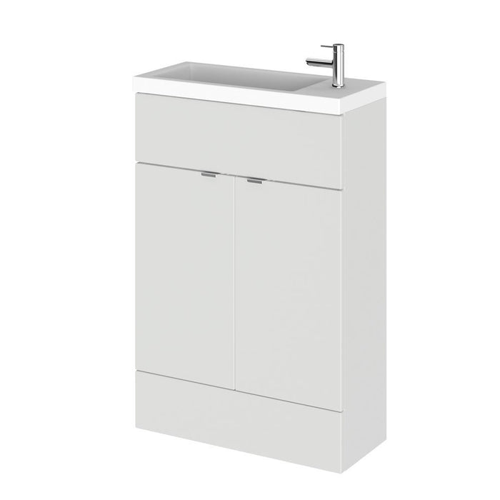 Hudson Reed Fusion Compact Vanity Unit - Floor Standing 1 & 2 Door Units with Polymarble Basin - Unbeatable Bathrooms