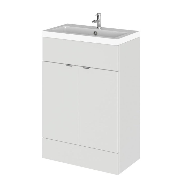 Hudson Reed Fusion Vanity Unit - Floor Standing 1 & 2 Door Units with Polymarble Basin - Unbeatable Bathrooms