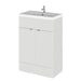 Hudson Reed Fusion Vanity Unit - Floor Standing 2 Door Unit with Basin (Full Depth) - Unbeatable Bathrooms