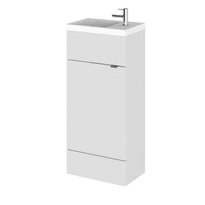 Hudson Reed Fusion Compact Vanity Unit - Floor Standing 1 & 2 Door Units with Polymarble Basin - Unbeatable Bathrooms