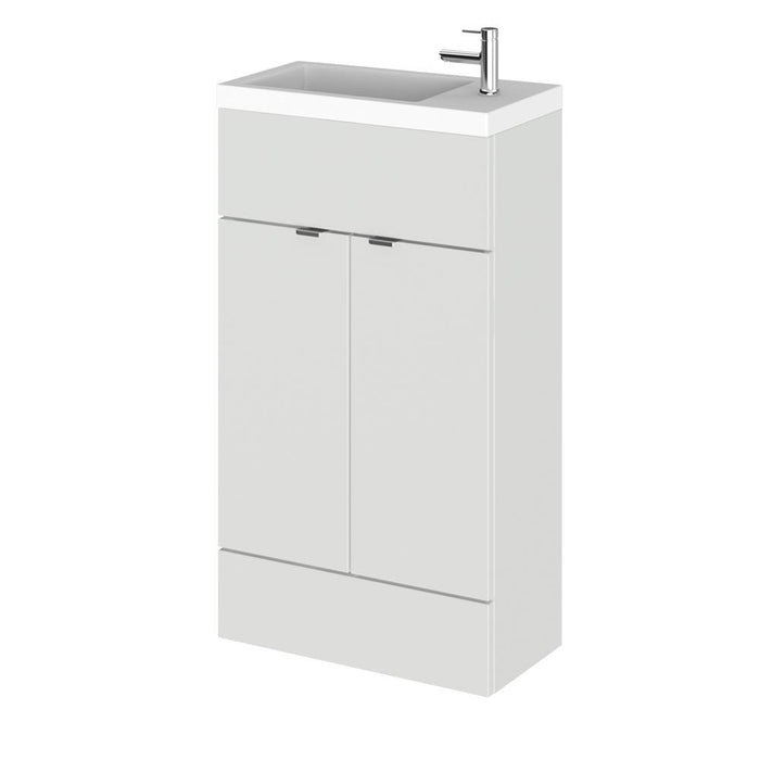 Hudson Reed Fusion Compact Vanity Unit - Floor Standing 1 & 2 Door Units with Polymarble Basin - Unbeatable Bathrooms