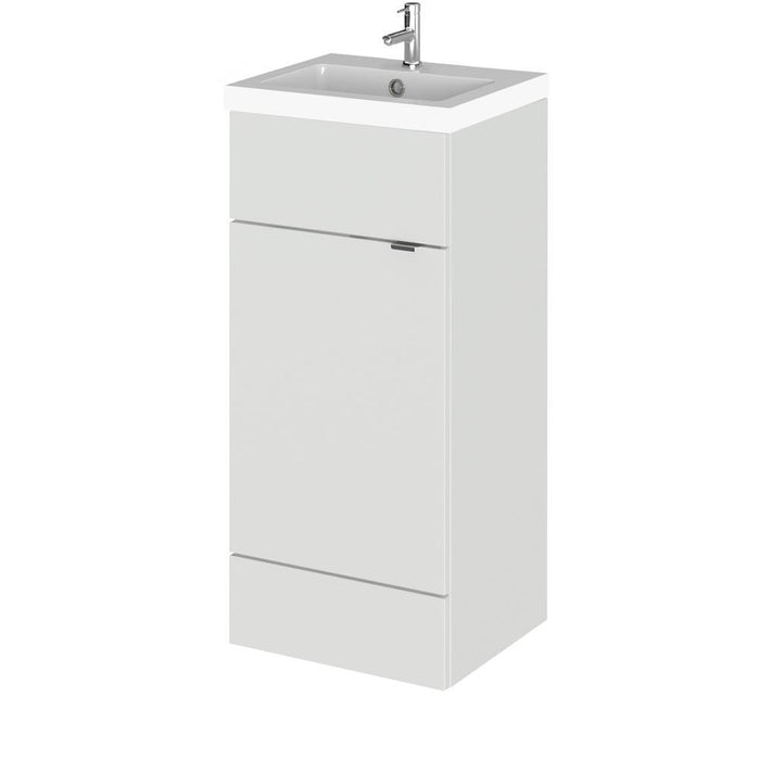 Hudson Reed Fusion Vanity Unit - Floor Standing 1 & 2 Door Units with Polymarble Basin - Unbeatable Bathrooms