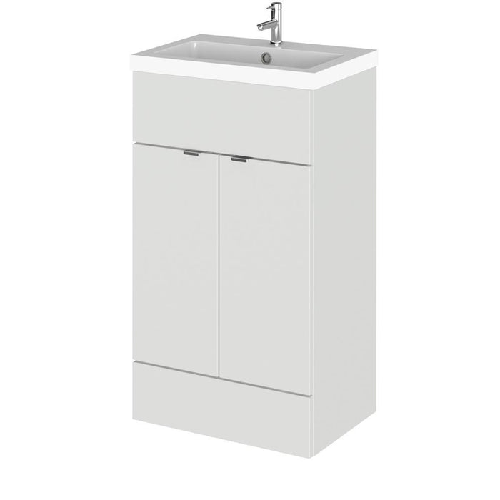 Hudson Reed Fusion Vanity Unit - Floor Standing 1 & 2 Door Units with Polymarble Basin - Unbeatable Bathrooms