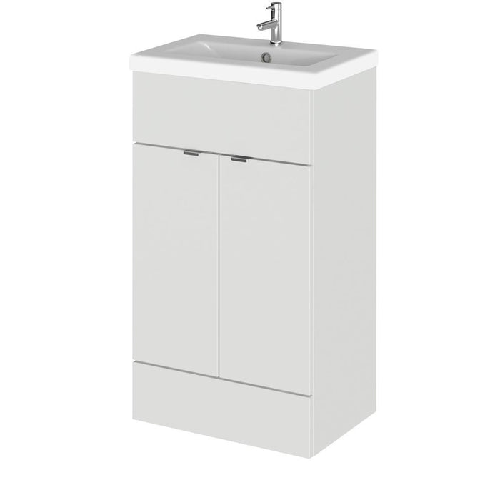 Hudson Reed Fusion Vanity Unit - Floor Standing 2 Door Unit with Basin (Full Depth) - Unbeatable Bathrooms