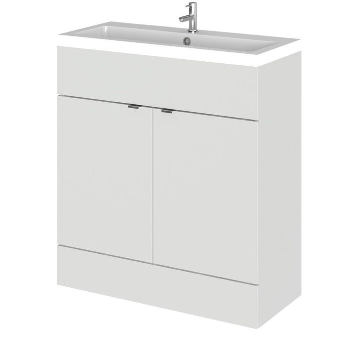 Hudson Reed Fusion Vanity Unit - Floor Standing 1 & 2 Door Units with Polymarble Basin - Unbeatable Bathrooms