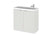 Hudson Reed Fusion 500/600mm Slimline Vanity Unit - Wall Hung 2 Door Unit with Polymarble Basin - Unbeatable Bathrooms
