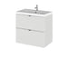 Hudson Reed Fusion Vanity Unit - Wall Hung 2 Drawer Unit with Basin - Unbeatable Bathrooms