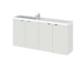 Hudson Reed Fusion 1000/1200mm Compact Vanity Unit Pack - Floor Standing 4 Door Unit - Unbeatable Bathrooms