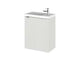Hudson Reed Fusion 400mm Slimline Vanity Unit - Wall Hung 1 Door Unit with Polymarble Basin - Unbeatable Bathrooms