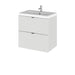 Hudson Reed Fusion Vanity Unit - Wall Hung 2 Drawer Unit with Basin - Unbeatable Bathrooms