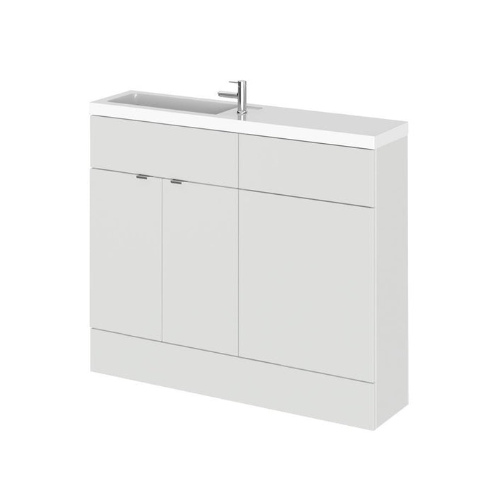 Hudson Reed Fusion 1000mm Compact Vanity Unit Pack - Floor Standing 2 Door Unit - Unbeatable Bathrooms