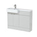 Hudson Reed Fusion 1000/1100mm Vanity Unit Pack - Floor Standing 2 Door Unit with Semi Recessed Basin - Unbeatable Bathrooms