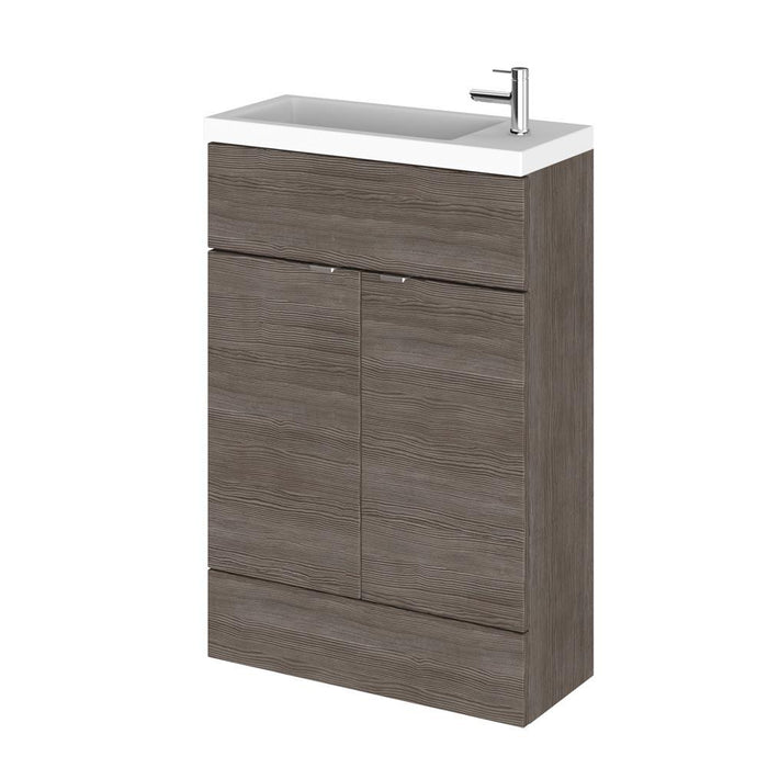 Hudson Reed Fusion Compact Vanity Unit - Floor Standing 1 & 2 Door Units with Polymarble Basin - Unbeatable Bathrooms