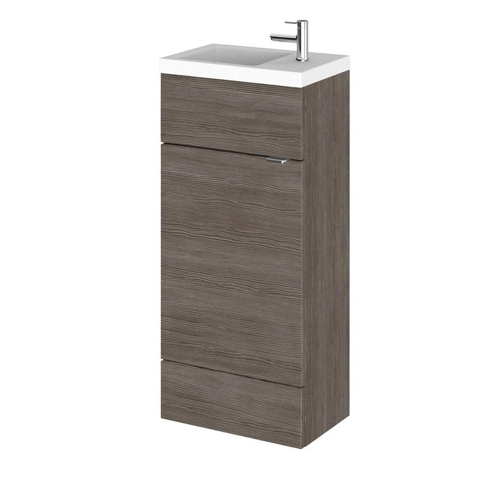 Hudson Reed Fusion Compact Vanity Unit - Floor Standing 1 & 2 Door Units with Polymarble Basin - Unbeatable Bathrooms