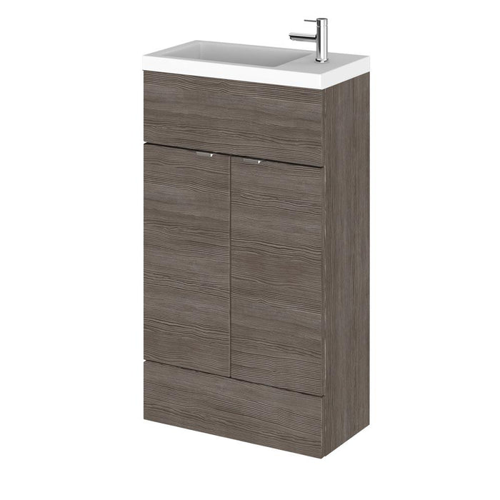 Hudson Reed Fusion Compact Vanity Unit - Floor Standing 1 & 2 Door Units with Polymarble Basin - Unbeatable Bathrooms