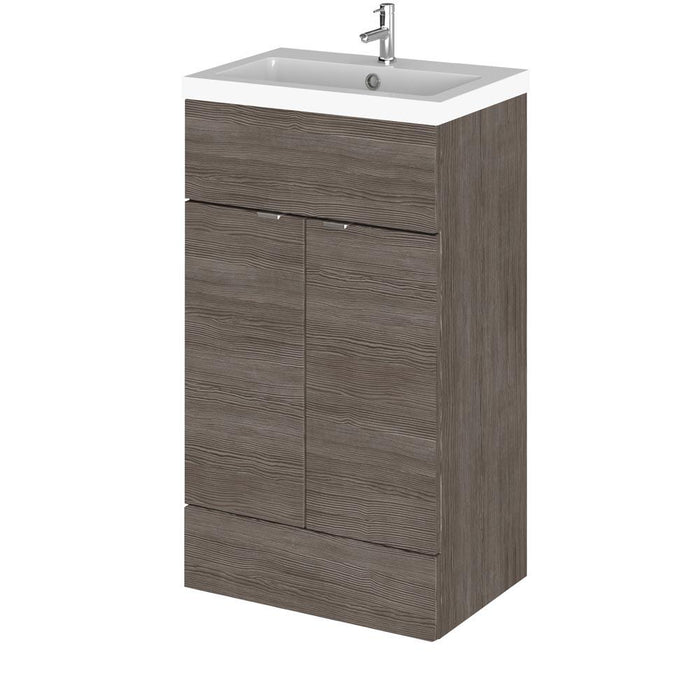 Hudson Reed Fusion Vanity Unit - Floor Standing 1 & 2 Door Units with Polymarble Basin - Unbeatable Bathrooms
