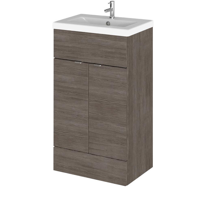 Hudson Reed Fusion Vanity Unit - Floor Standing 2 Door Unit with Basin (Full Depth) - Unbeatable Bathrooms