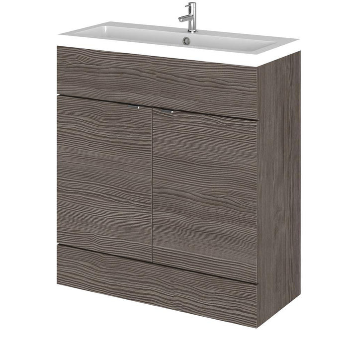 Hudson Reed Fusion Vanity Unit - Floor Standing 1 & 2 Door Units with Polymarble Basin - Unbeatable Bathrooms
