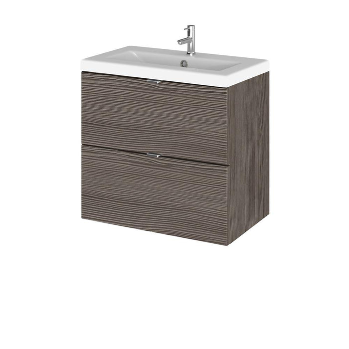 Hudson Reed Fusion Vanity Unit - Wall Hung 2 Drawer Unit with Basin - Unbeatable Bathrooms