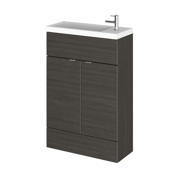 Hudson Reed Fusion Compact Vanity Unit - Floor Standing 1 & 2 Door Units with Polymarble Basin - Unbeatable Bathrooms