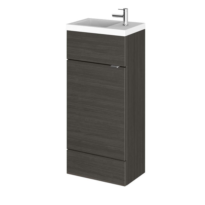 Hudson Reed Fusion Compact Vanity Unit - Floor Standing 1 & 2 Door Units with Polymarble Basin - Unbeatable Bathrooms