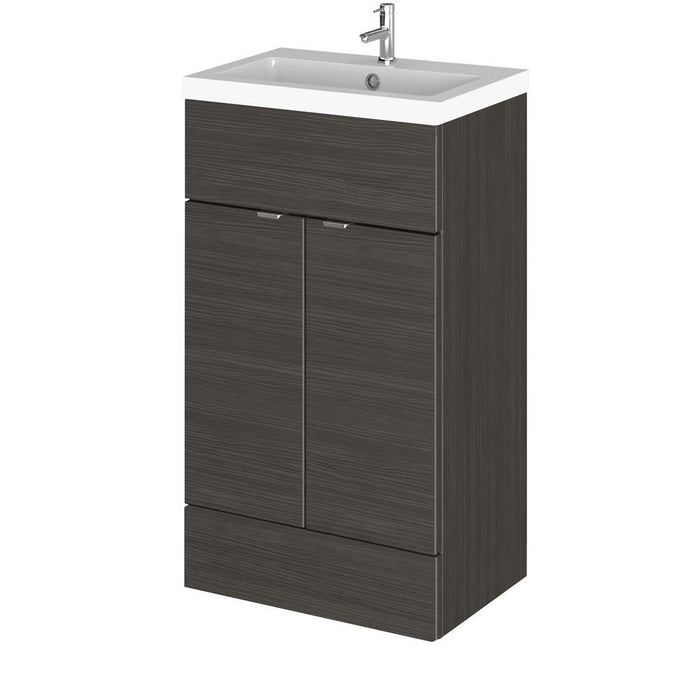 Hudson Reed Fusion Vanity Unit - Floor Standing 1 & 2 Door Units with Polymarble Basin - Unbeatable Bathrooms