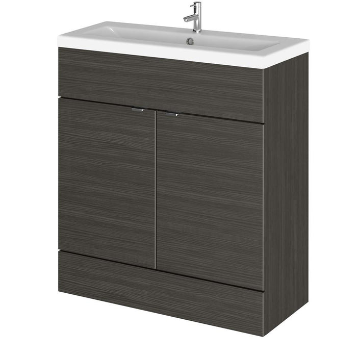 Hudson Reed Fusion Vanity Unit - Floor Standing 2 Door Unit with Basin (Full Depth) - Unbeatable Bathrooms
