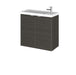 Hudson Reed Fusion 500/600mm Slimline Vanity Unit - Wall Hung 2 Door Unit with Polymarble Basin - Unbeatable Bathrooms