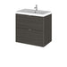 Hudson Reed Fusion Vanity Unit - Wall Hung 2 Drawer Unit with Basin - Unbeatable Bathrooms
