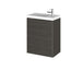 Hudson Reed Fusion 400mm Slimline Vanity Unit - Wall Hung 1 Door Unit with Polymarble Basin - Unbeatable Bathrooms