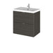Hudson Reed Fusion Vanity Unit - Wall Hung 2 Drawer Unit with Basin - Unbeatable Bathrooms