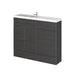 Hudson Reed Fusion 1000mm Compact Vanity Unit Pack - Floor Standing 2 Door Unit - Unbeatable Bathrooms