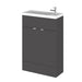 Hudson Reed Fusion Compact Vanity Unit - Floor Standing 1 & 2 Door Units with Polymarble Basin - Unbeatable Bathrooms