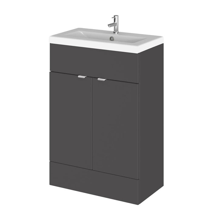 Hudson Reed Fusion Vanity Unit - Floor Standing 2 Door Unit with Basin (Full Depth) - Unbeatable Bathrooms