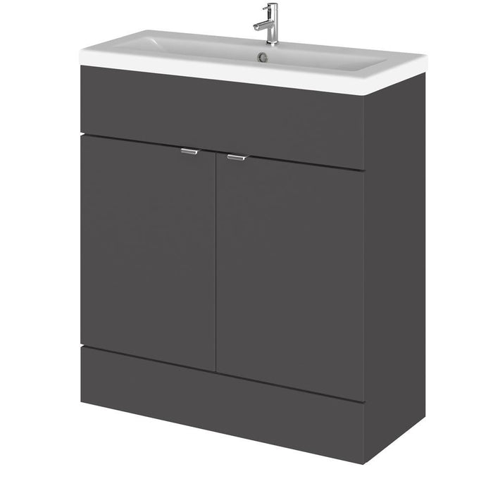 Hudson Reed Fusion Vanity Unit - Floor Standing 2 Door Unit with Basin (Full Depth) - Unbeatable Bathrooms