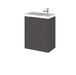 Hudson Reed Fusion 400mm Slimline Vanity Unit - Wall Hung 1 Door Unit with Polymarble Basin - Unbeatable Bathrooms