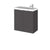 Hudson Reed Fusion 500/600mm Slimline Vanity Unit - Wall Hung 2 Door Unit with Polymarble Basin - Unbeatable Bathrooms