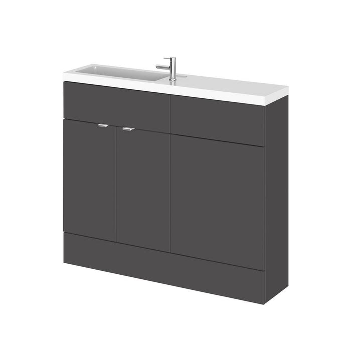 Hudson Reed Fusion 1000mm Compact Vanity Unit Pack - Floor Standing 2 Door Unit - Unbeatable Bathrooms