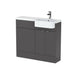 Hudson Reed Fusion 1000/1100mm Vanity Unit Pack - Floor Standing 2 Door Unit with Semi Recessed Basin - Unbeatable Bathrooms