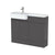 Hudson Reed Fusion 1000/1100mm Vanity Unit Pack - Floor Standing 2 Door Unit with Semi Recessed Basin - Unbeatable Bathrooms