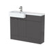 Hudson Reed Fusion 1000/1100mm Vanity Unit Pack - Floor Standing 2 Door Unit with Semi Recessed Basin - Unbeatable Bathrooms