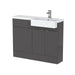 Hudson Reed Fusion 1000/1100mm Vanity Unit Pack - Floor Standing 2 Door Unit with Semi Recessed Basin - Unbeatable Bathrooms