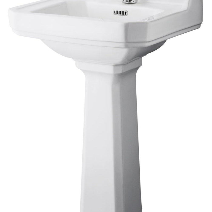 Hudson Reed Richmond Full Pedestal Basin - 1, 2 & 3TH (Various Sizes) - Unbeatable Bathrooms